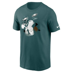 Jalen Hurts Philadelphia Eagles Player Graphic T-Shirt Midnight Green | Nike for Sale