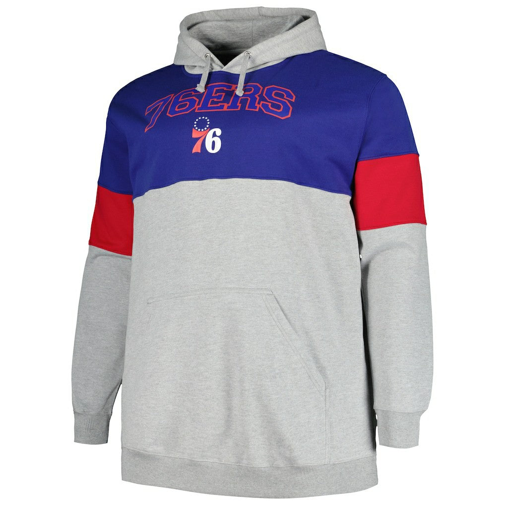 Philadelphia 76ers Big & Tall Pullover Hoodie Royal/Red - NBA