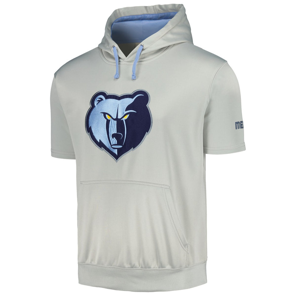 Memphis Grizzlies Short Sleeve Pullover Hoodie Silver/Light Blue - NBA