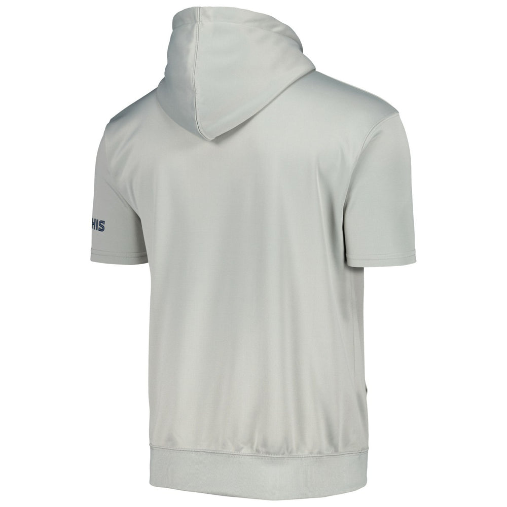 Memphis Grizzlies Short Sleeve Pullover Hoodie Silver/Light Blue - NBA