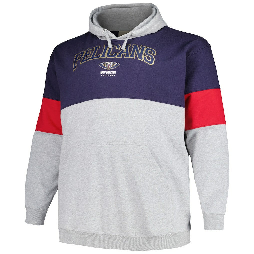 New Orleans Pelicans Big & Tall Pullover Hoodie Navy/Red - NBA