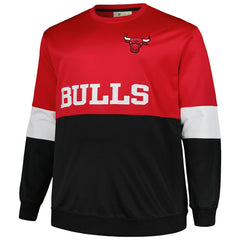 Chicago Bulls Big & Tall Split Pullover Sweatshirt Red/Black - NBA