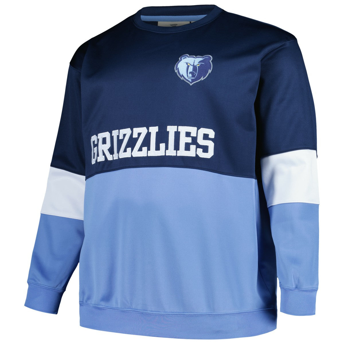Memphis Grizzlies Big & Tall Split Pullover Sweatshirt Navy/Light Blue - NBA