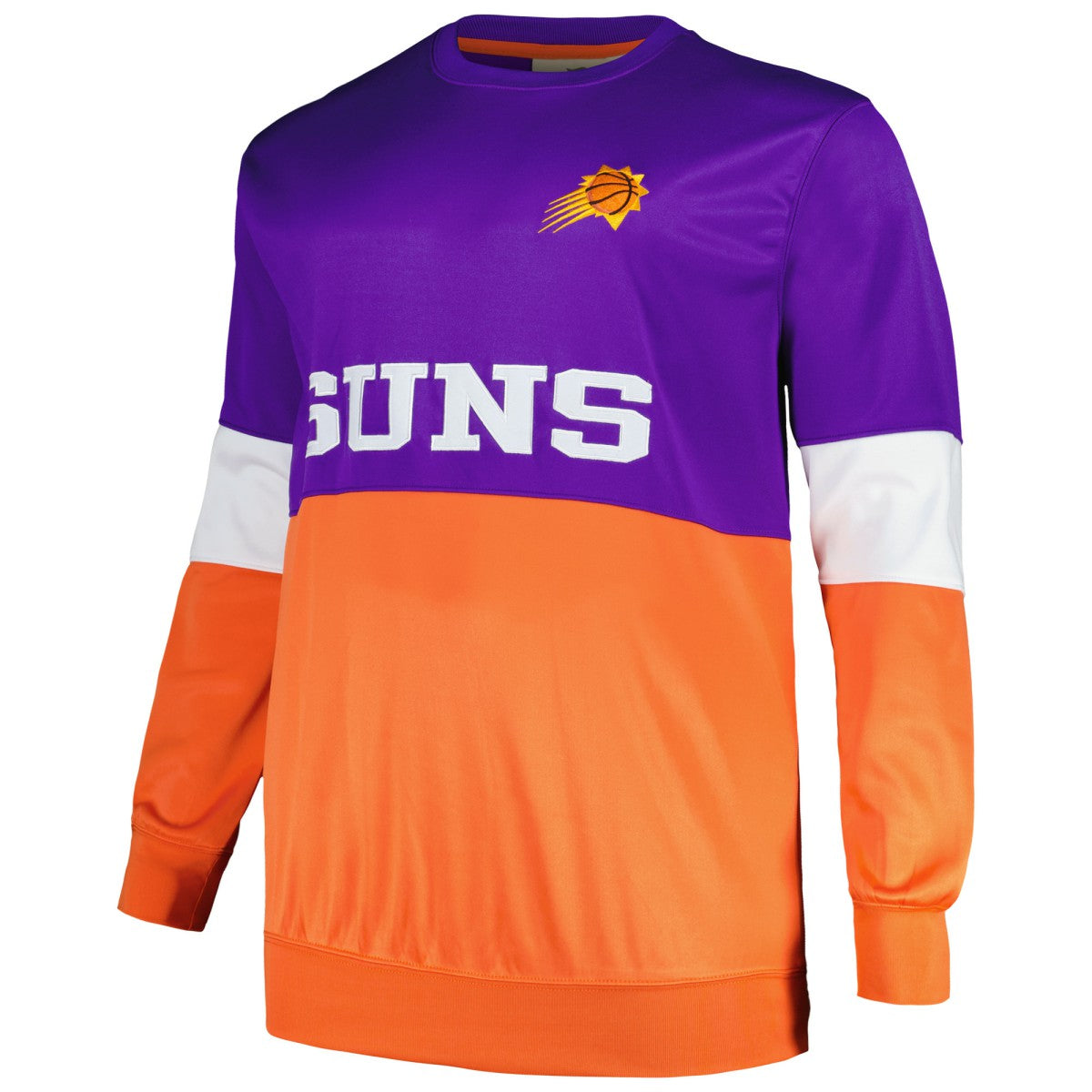 Phoenix Suns Big & Tall Split Pullover Sweatshirt Purple/Orange - NBA