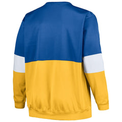 Golden State Warriors Big & Tall Split Pullover Sweatshirt Royal/Gold - NBA