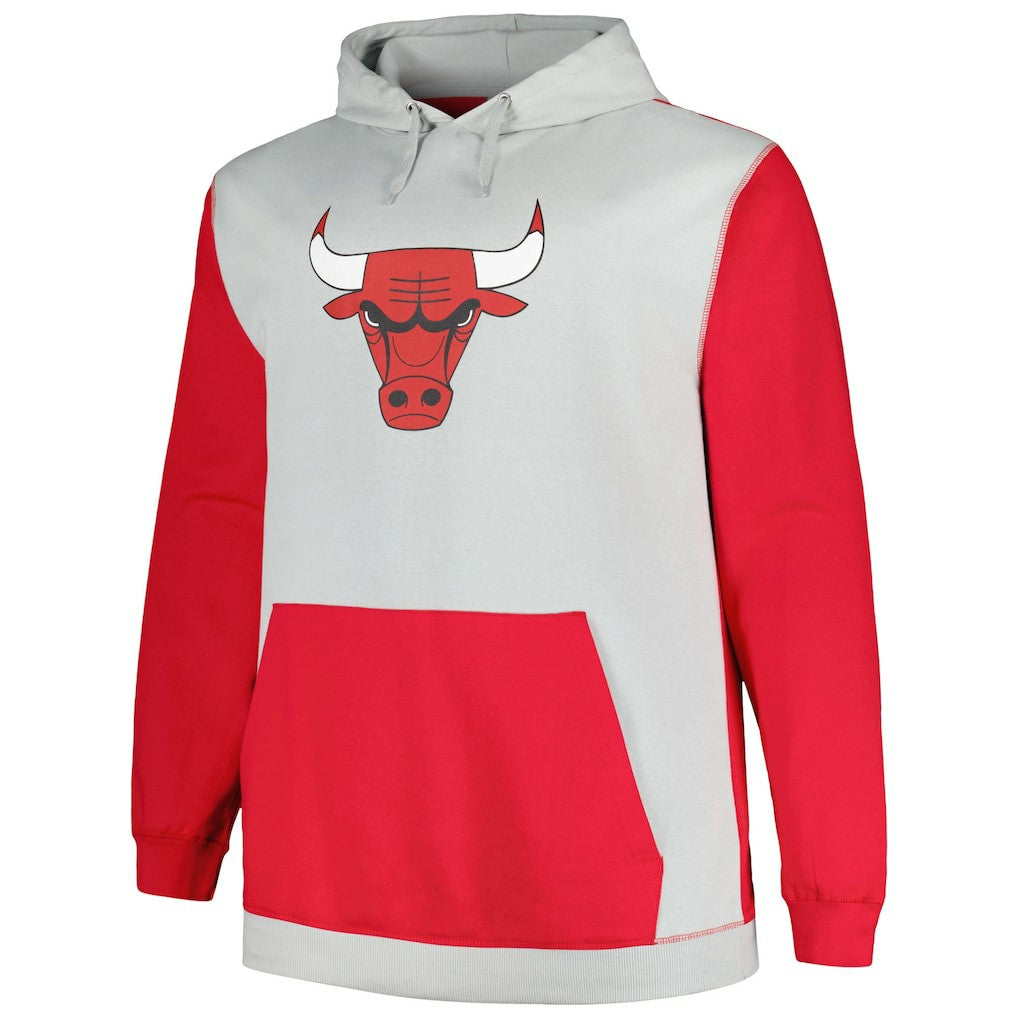 Chicago Bulls Big & Tall Primary Arctic Pullover Hoodie Red/Silver - NBA