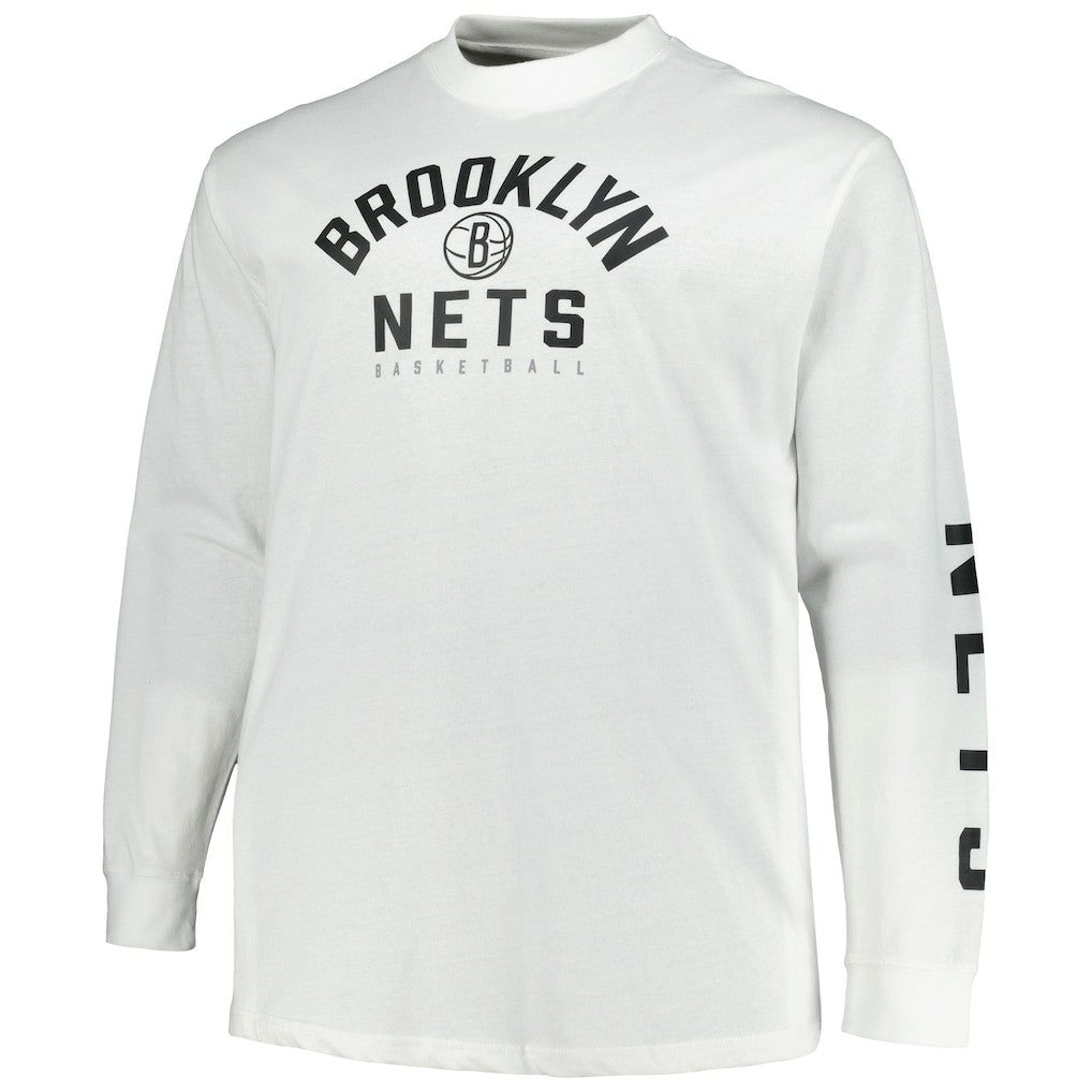Brooklyn Nets Big & Tall Short Sleeve & Long Sleeve T-Shirt Set Black/White - NBA