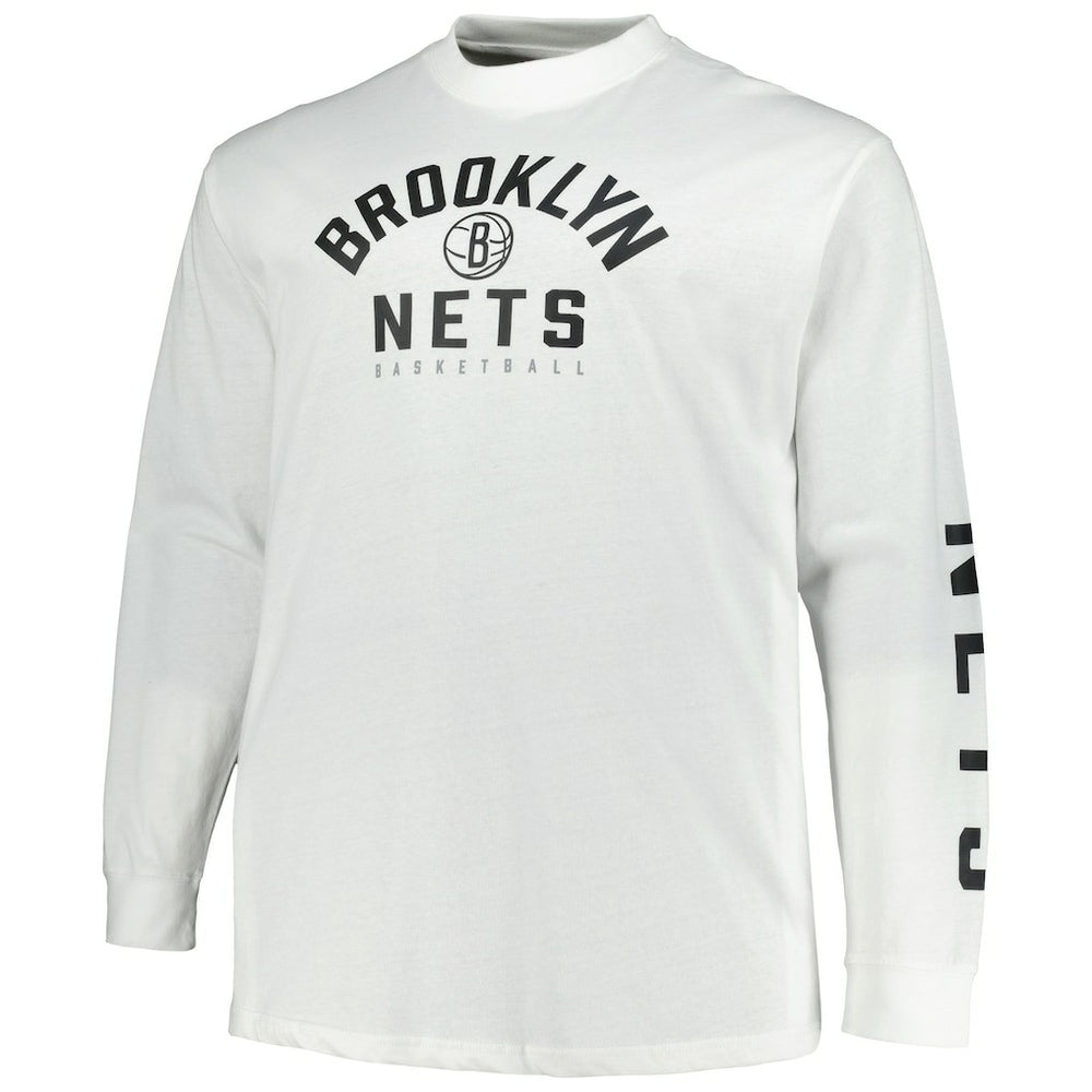 Brooklyn Nets Big & Tall Short Sleeve & Long Sleeve T-Shirt Set Black/White - NBA