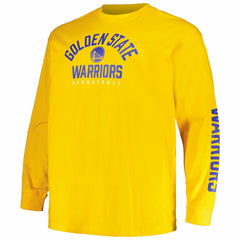 Golden State Warriors Big & Tall Short Sleeve & Long Sleeve T-Shirt Set Royal/Gold - NBA