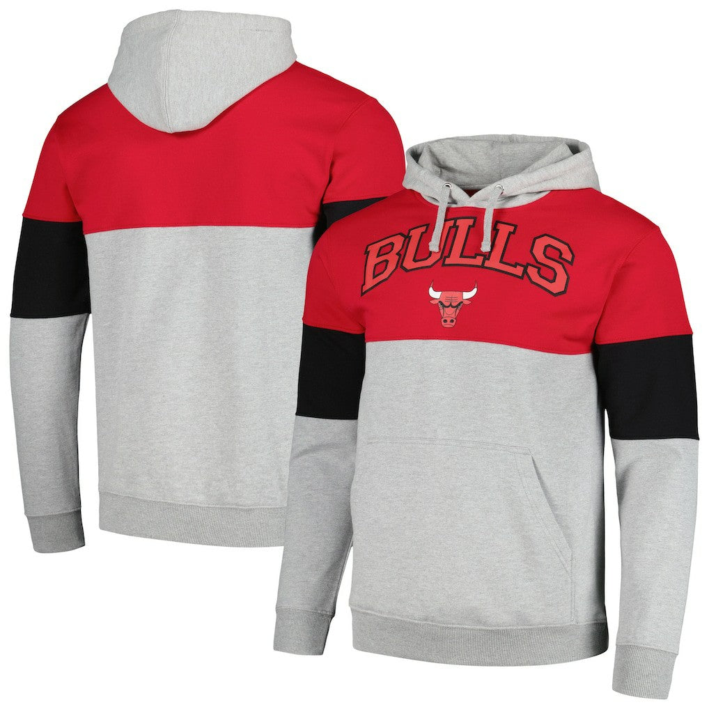 Chicago Bulls Contrast Pieced Pullover Hoodie Red - NBA