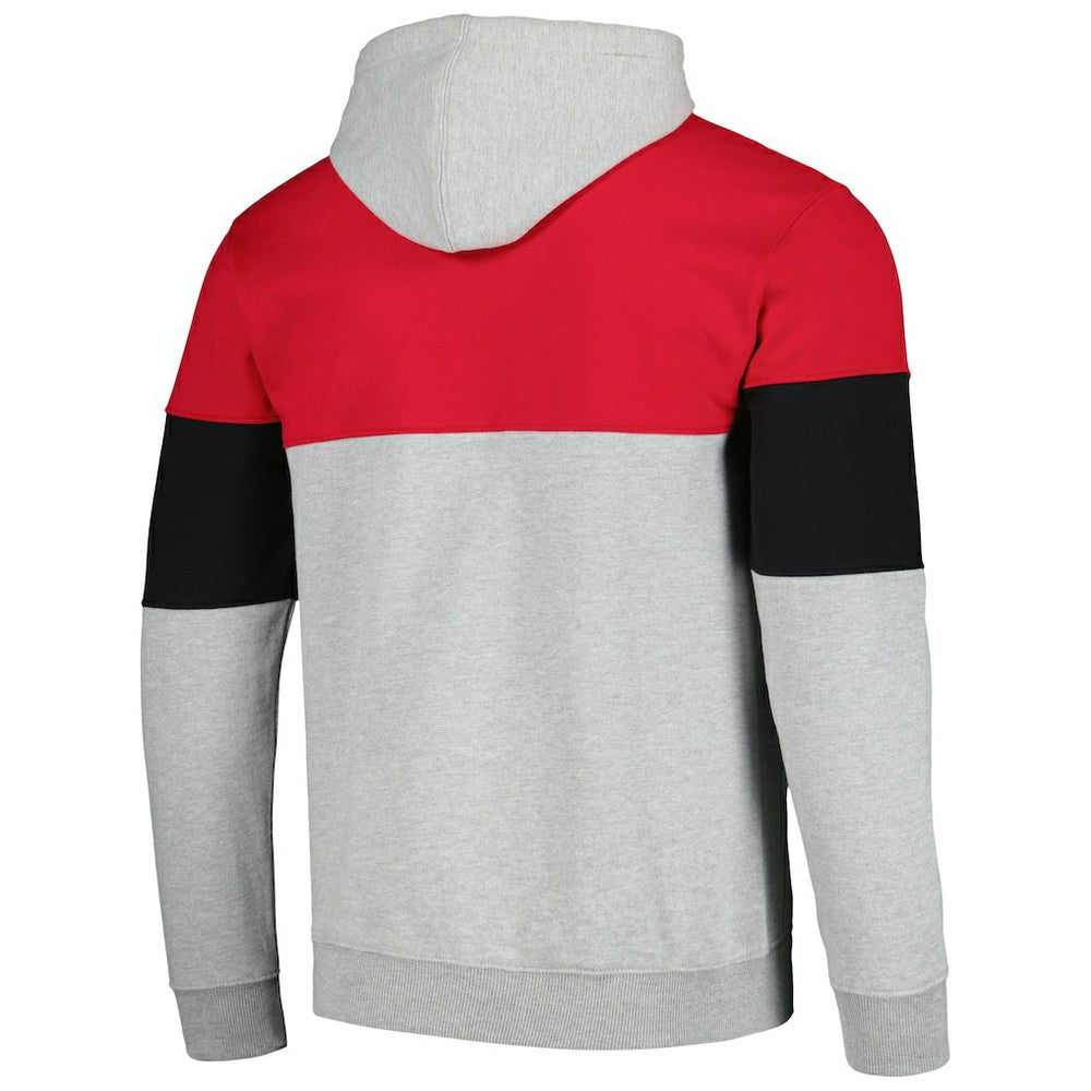 Chicago Bulls Contrast Pieced Pullover Hoodie Red - NBA