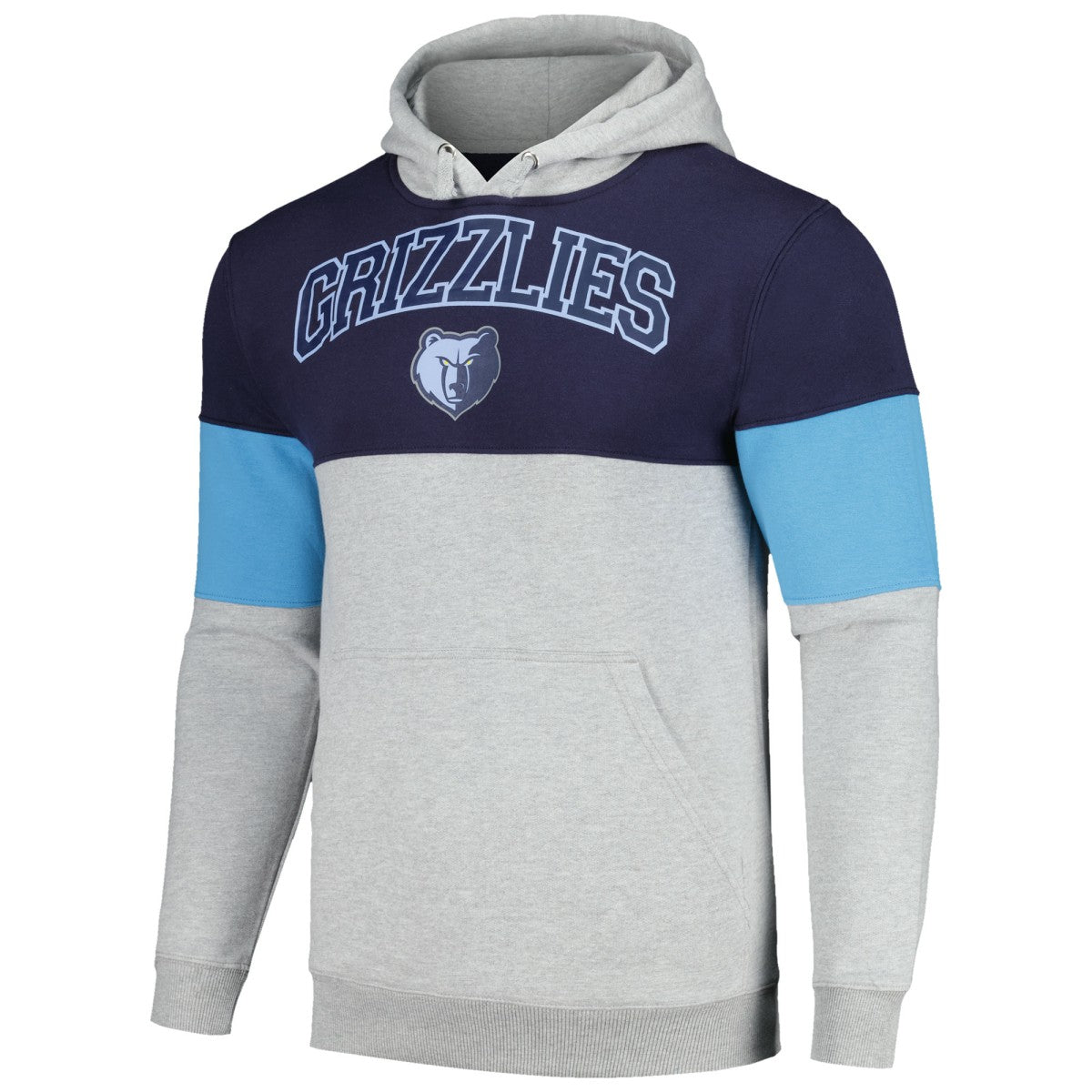 Memphis Grizzlies Contrast Pieced Pullover Hoodie Navy - NBA