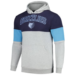 Memphis Grizzlies Contrast Pieced Pullover Hoodie Navy - NBA
