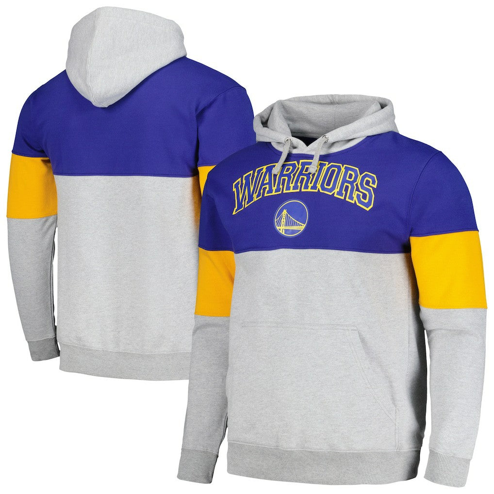 Golden State Warriors Contrast Pieced Pullover Hoodie Royal - NBA