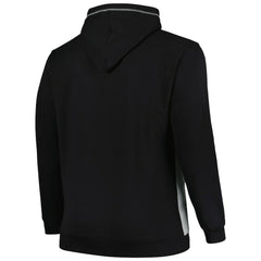 Brooklyn Nets Big & Tall Contrast Pieced Stitched Full-Zip Hoodie Black/Heather Gray - NBA