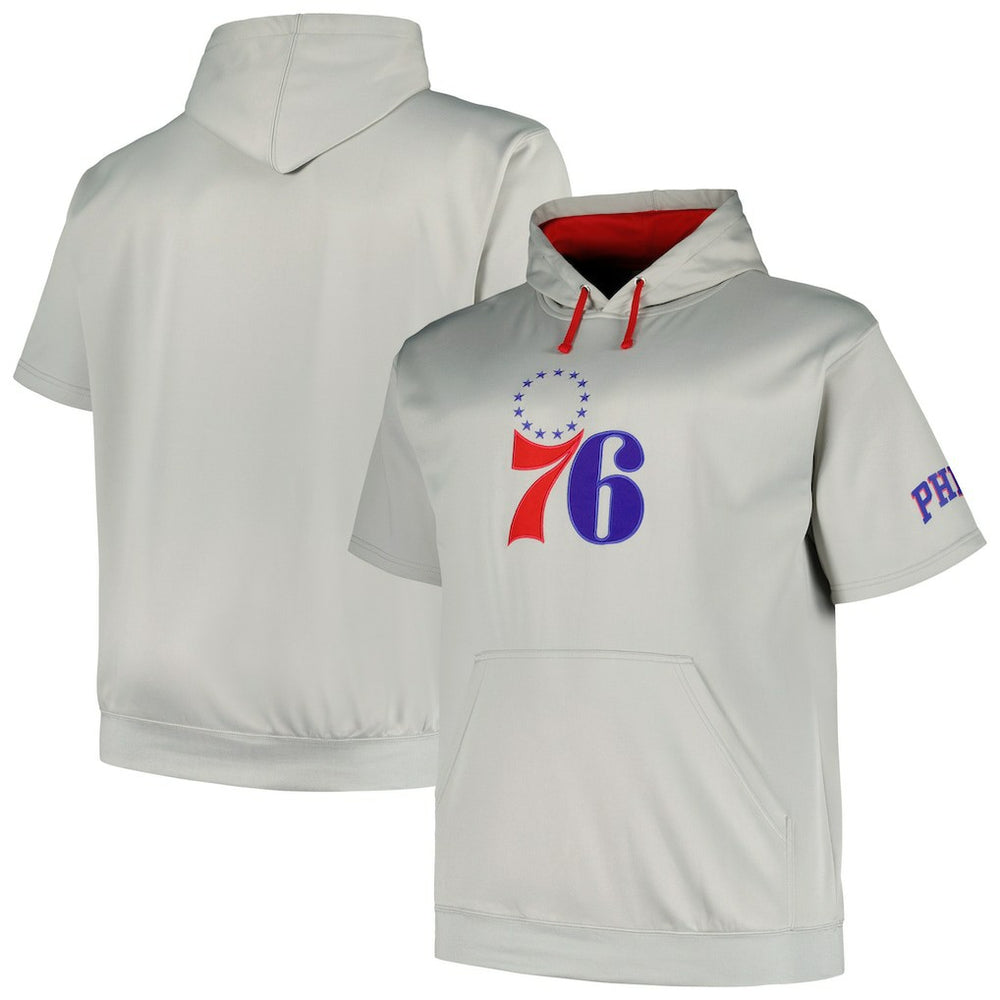 Philadelphia 76ers Big & Tall Logo Pullover Hoodie Silver - NBA