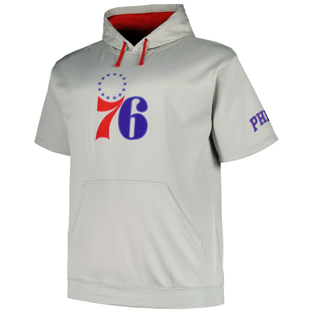 Philadelphia 76ers Big & Tall Logo Pullover Hoodie Silver - NBA