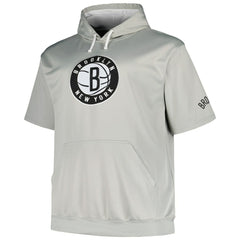Brooklyn Nets Big & Tall Logo Pullover Hoodie Silver - NBA