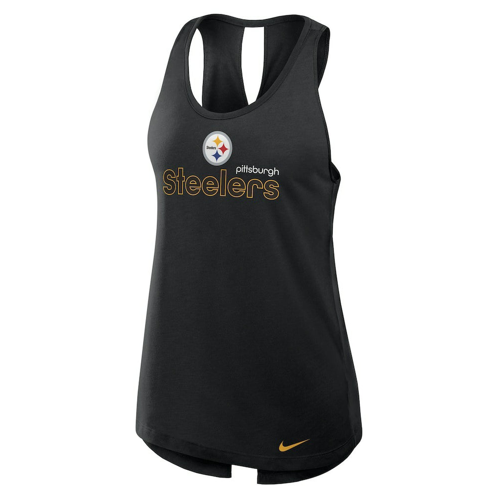 Pittsburgh Steelers Women's Plus Size Performance Tank Top Black | Nike for Sale