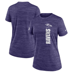 Baltimore Ravens Women's Sideline Velocity Dri-FIT T-Shirt Purple | Nike for Sale