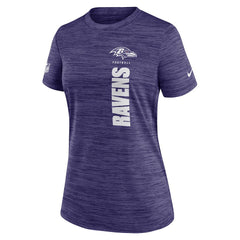 Baltimore Ravens Women's Sideline Velocity Dri-FIT T-Shirt Purple | Nike for Sale