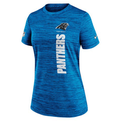 Carolina Panthers Women's Sideline Velocity Dri-FIT T-Shirt Blue | Nike for Sale