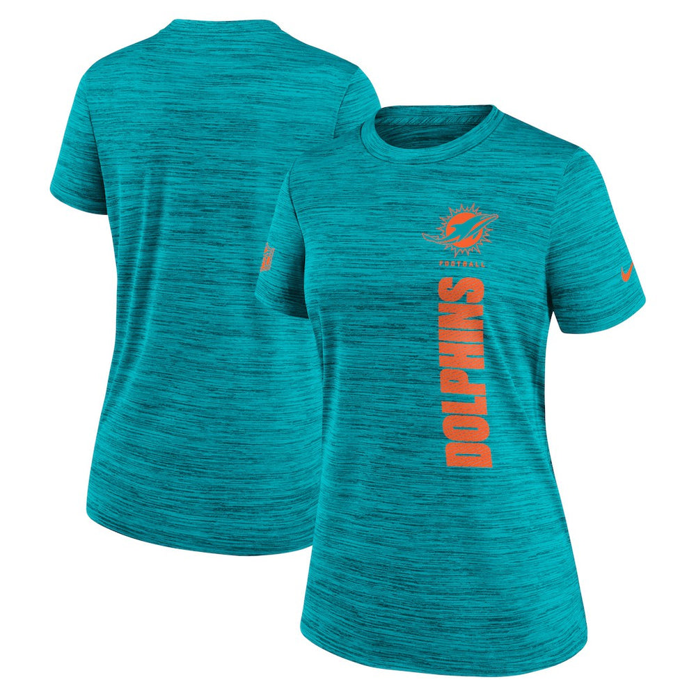 Miami Dolphins Women's Sideline Velocity Dri-FIT T-Shirt Aqua | Nike for Sale
