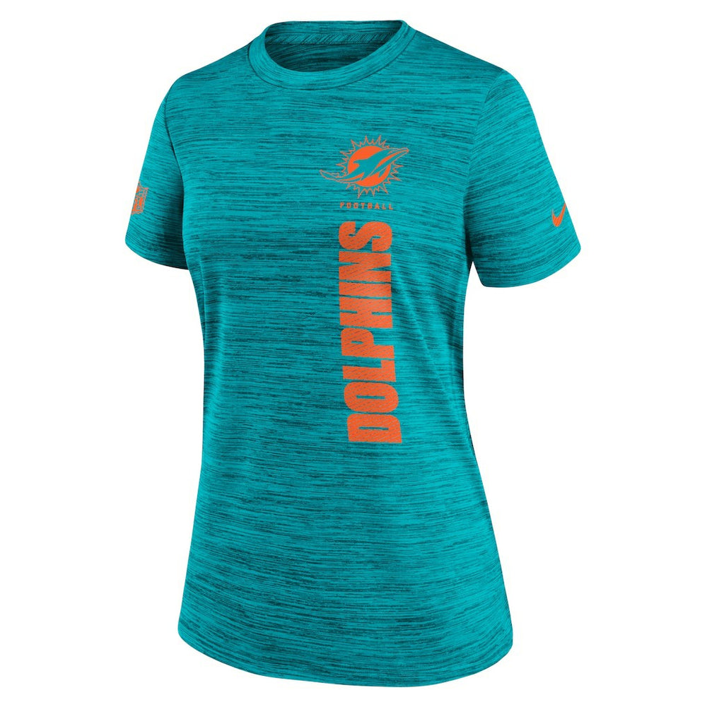 Miami Dolphins Women's Sideline Velocity Dri-FIT T-Shirt Aqua | Nike for Sale