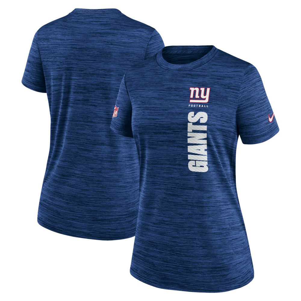 New York Giants Women's Sideline Velocity Dri-FIT T-Shirt Royal | Nike for Sale