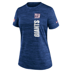 New York Giants Women's Sideline Velocity Dri-FIT T-Shirt Royal | Nike for Sale