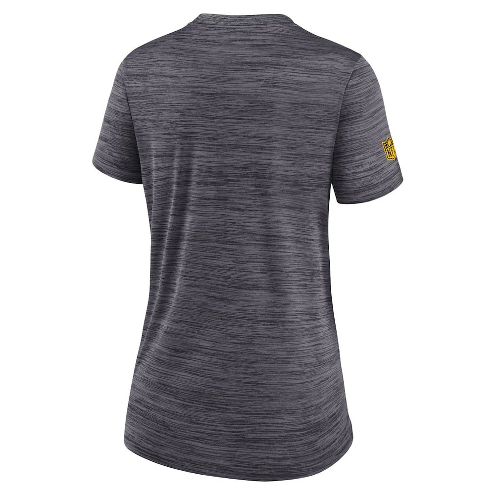 Pittsburgh Steelers Women's Sideline Velocity Dri-FIT T-Shirt Charcoal | Nike for Sale