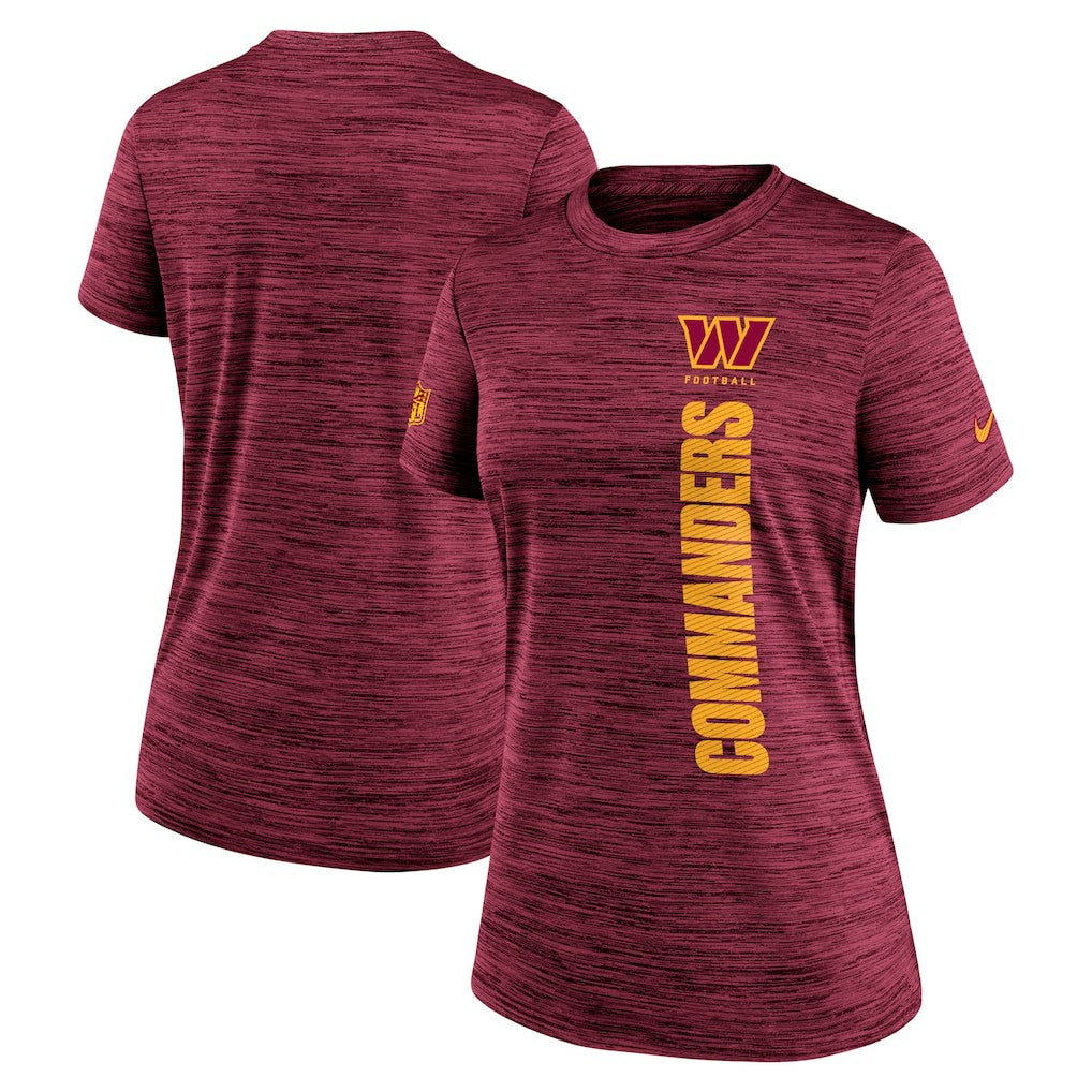 Washington Commanders Women's Sideline Velocity Dri-FIT T-Shirt Burgundy | Nike for Sale