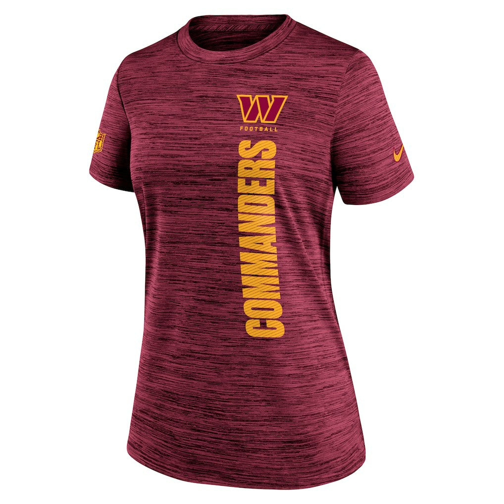 Washington Commanders Women's Sideline Velocity Dri-FIT T-Shirt Burgundy | Nike for Sale