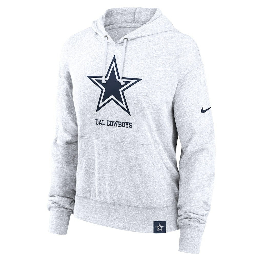 Dallas Cowboys Women's Gym Vintage Logo Pullover Hoodie White | Nike for Sale