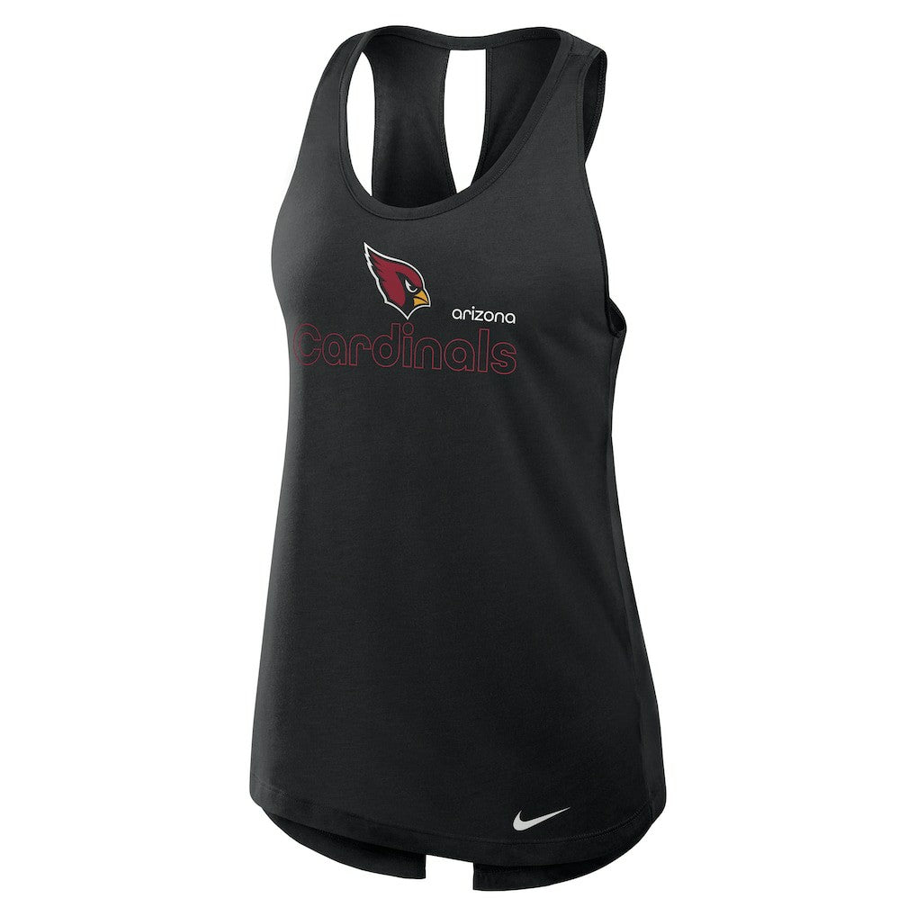 Arizona Cardinals Women's Open-Back Crisscross Dri-FIT Tank Top Black | Nike for Sale