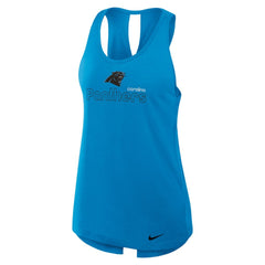 Carolina Panthers Women's Open-Back Crisscross Dri-FIT Tank Top Blue | Nike for Sale