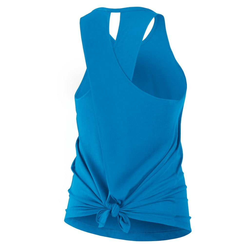 Carolina Panthers Women's Open-Back Crisscross Dri-FIT Tank Top Blue | Nike for Sale