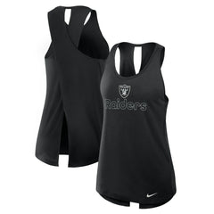 Las Vegas Raiders Women's Open-Back Crisscross Dri-FIT Tank Top Black | Nike for Sale