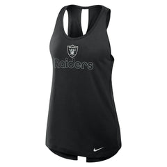 Las Vegas Raiders Women's Open-Back Crisscross Dri-FIT Tank Top Black | Nike for Sale