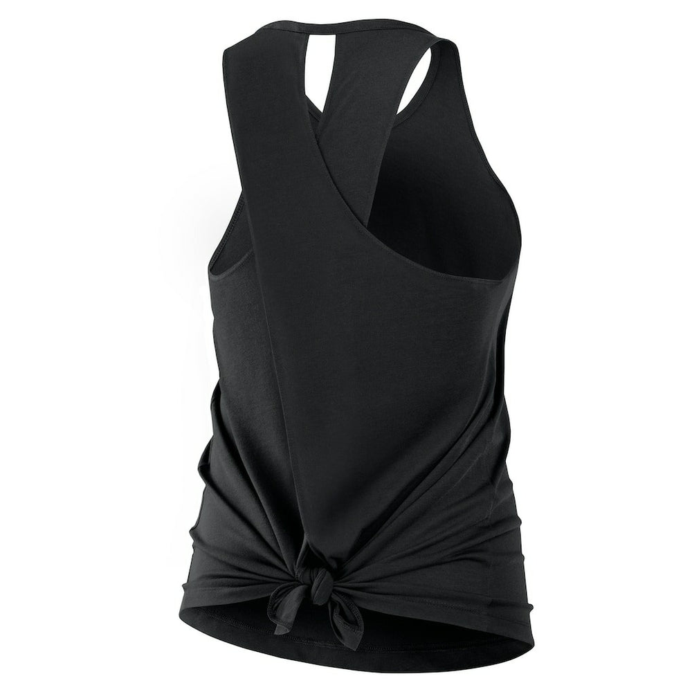 Las Vegas Raiders Women's Open-Back Crisscross Dri-FIT Tank Top Black | Nike for Sale