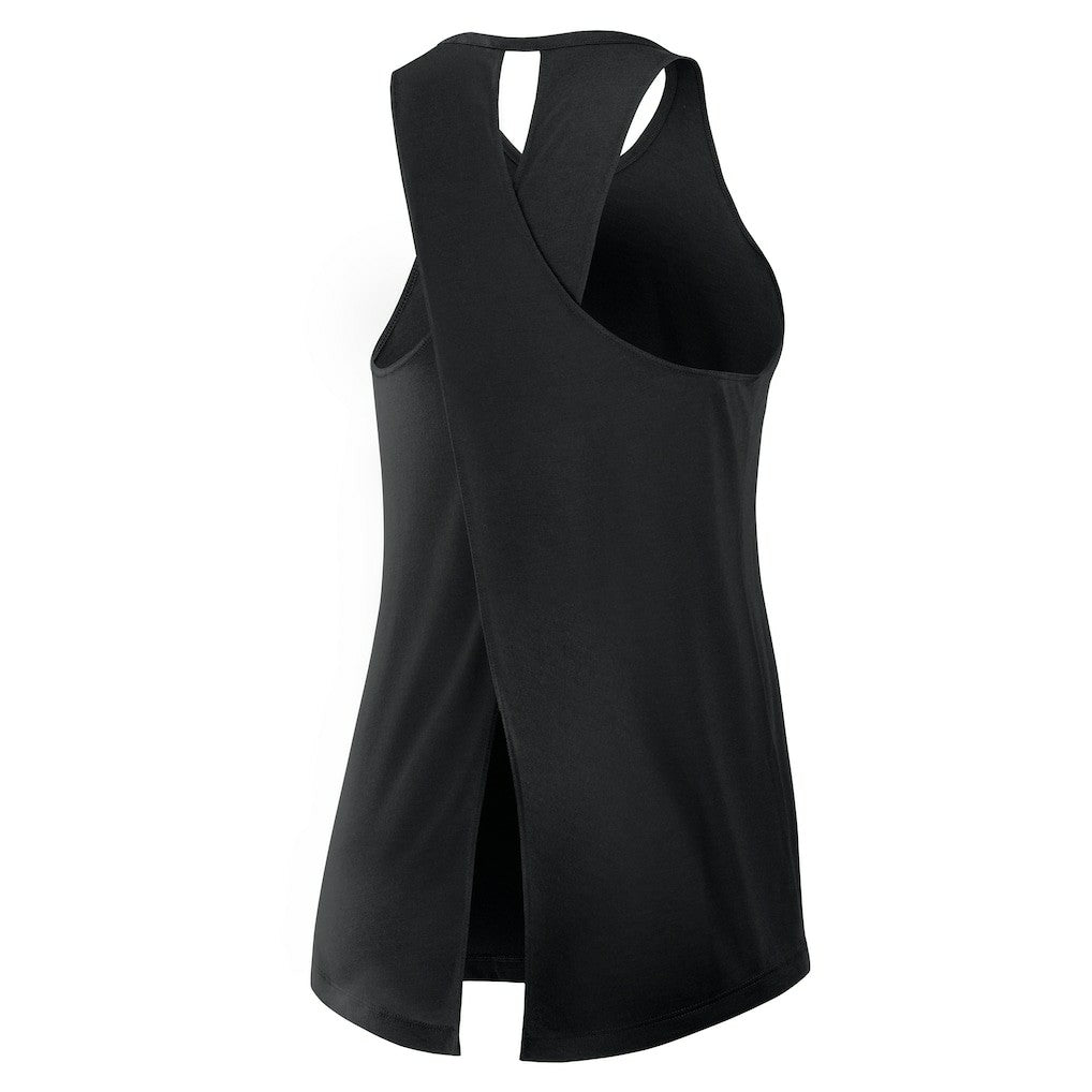 Pittsburgh Steelers Women's Open-Back Crisscross Dri-FIT Tank Top Black | Nike for Sale
