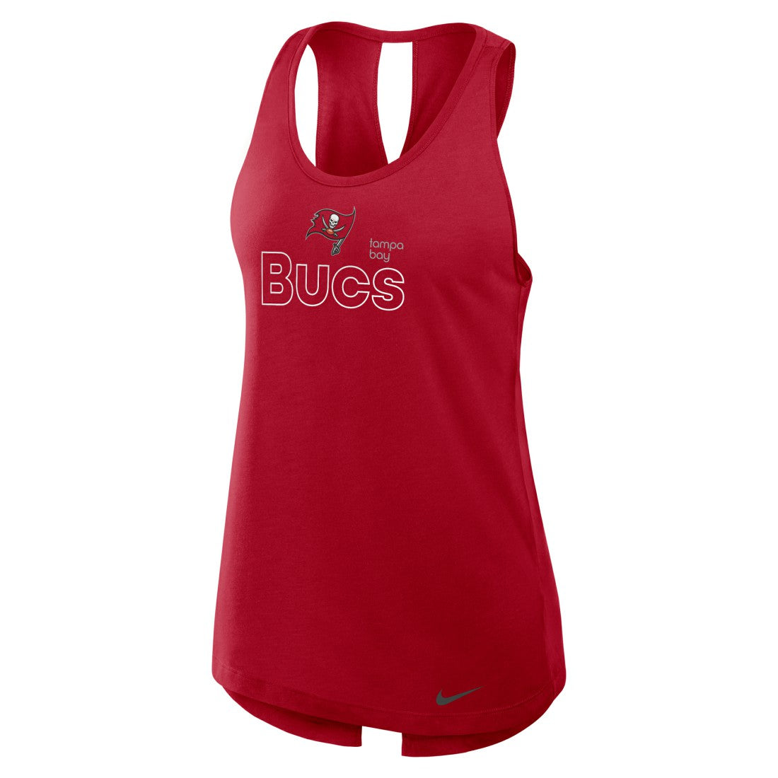 Tampa Bay Buccaneers Women's Open-Back Crisscross Dri-FIT Tank Top Red | Nike for Sale
