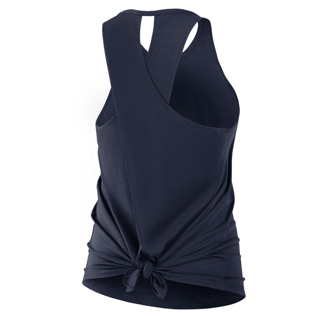 Tennessee Titans Women's Open-Back Crisscross Dri-FIT Tank Top Navy | Nike for Sale