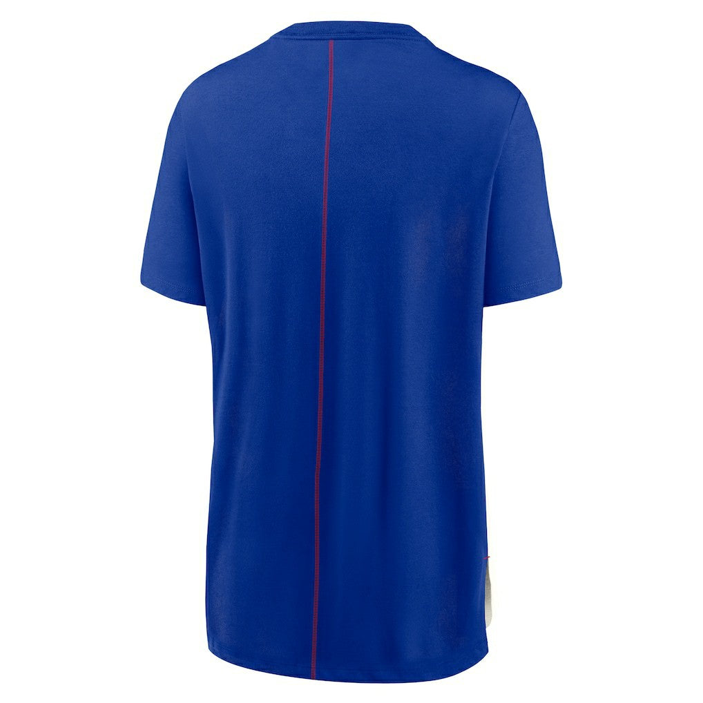 Buffalo Bills Women's Wordmark Tri-Blend T-Shirt Cream/Royal | Nike for Sale