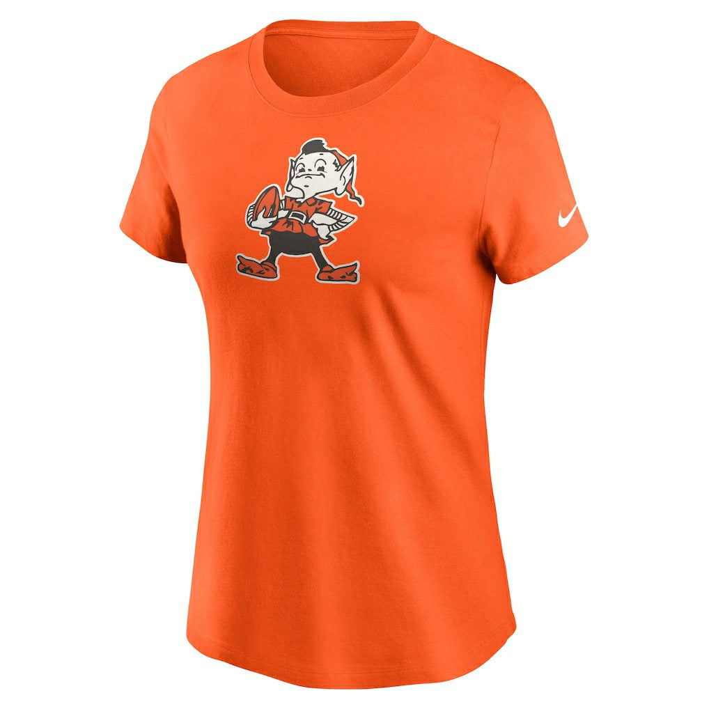Cleveland Browns Women's Throwback Primary Logo T-Shirt Orange | Nike for Sale