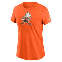 Cleveland Browns Women's Throwback Primary Logo T-Shirt Orange | Nike for Sale
