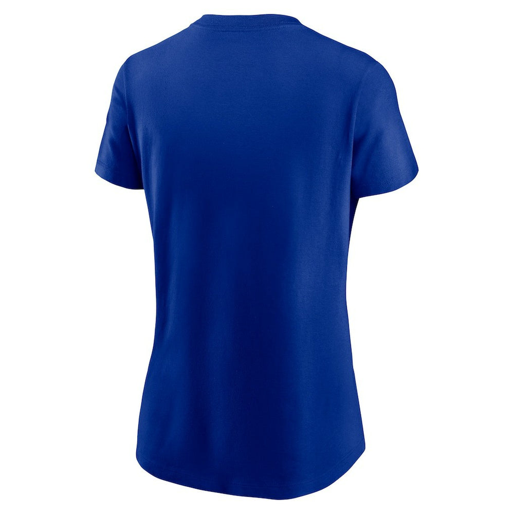 New England Patriots Women's Throwback Primary Logo T-Shirt Royal | Nike for Sale