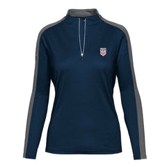 USMNT Levelwear Women's Quarter-Zip Pullover Top Navy - FIFA World CUP