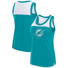 Miami Dolphins Women's Sequin Tank Top Aqua | Fanatics
