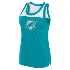 Miami Dolphins Women's Sequin Tank Top Aqua | Fanatics